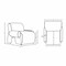 Manhattan Comfort 2-Piece Verandah 90.6 in. Sofa and Accent Chair in Olive Green 2-LSAC1769-OG - alternate 9